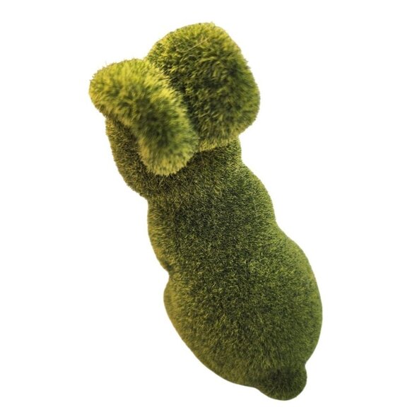Bunny Rabbit Figurine For Spring Summer Home Decor Or Crafts Faux Grass Moss - Picture 4 of 10